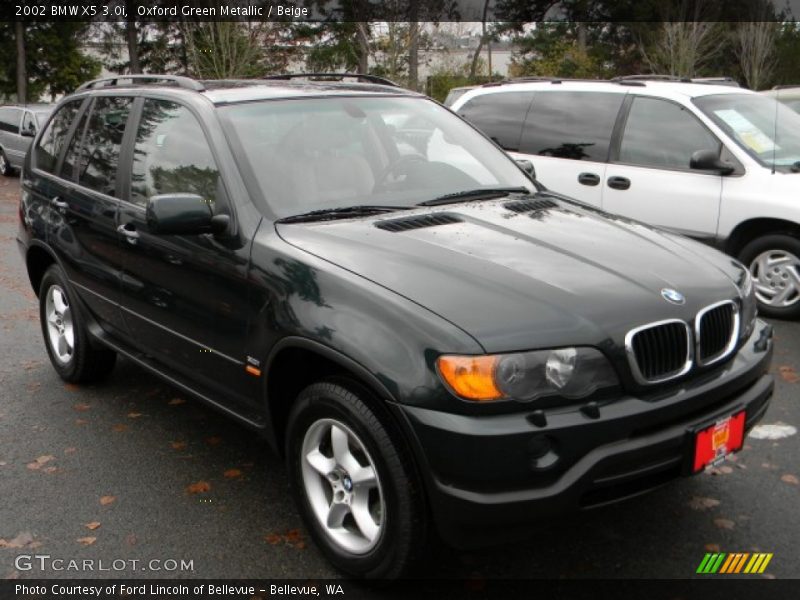 Oxford Green Metallic / Beige 2002 BMW X5 3.0i