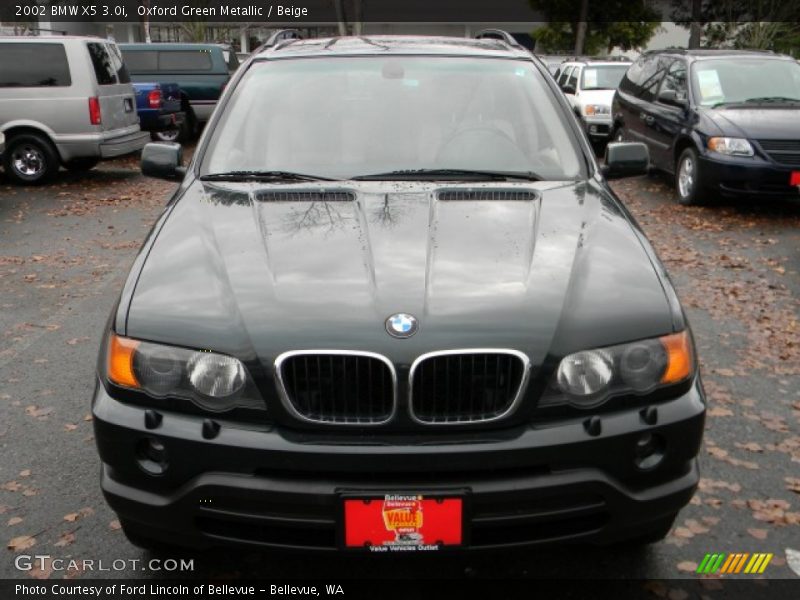 Oxford Green Metallic / Beige 2002 BMW X5 3.0i
