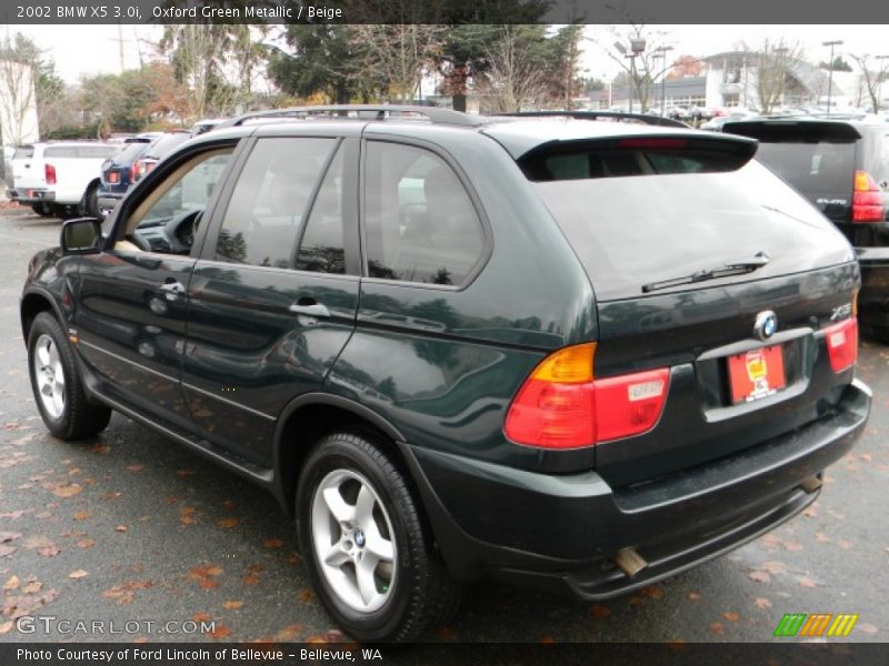 Oxford Green Metallic / Beige 2002 BMW X5 3.0i