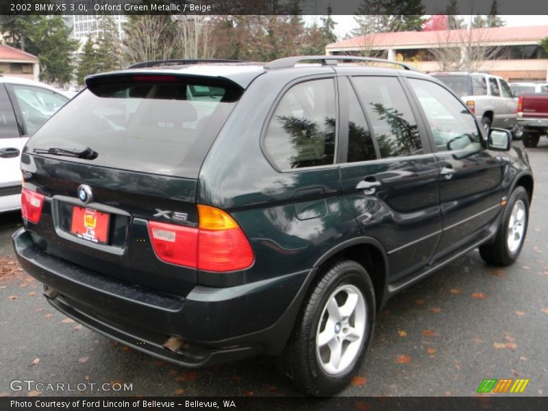 Oxford Green Metallic / Beige 2002 BMW X5 3.0i