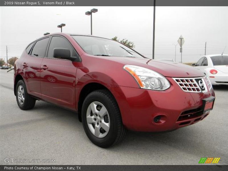 Venom Red / Black 2009 Nissan Rogue S