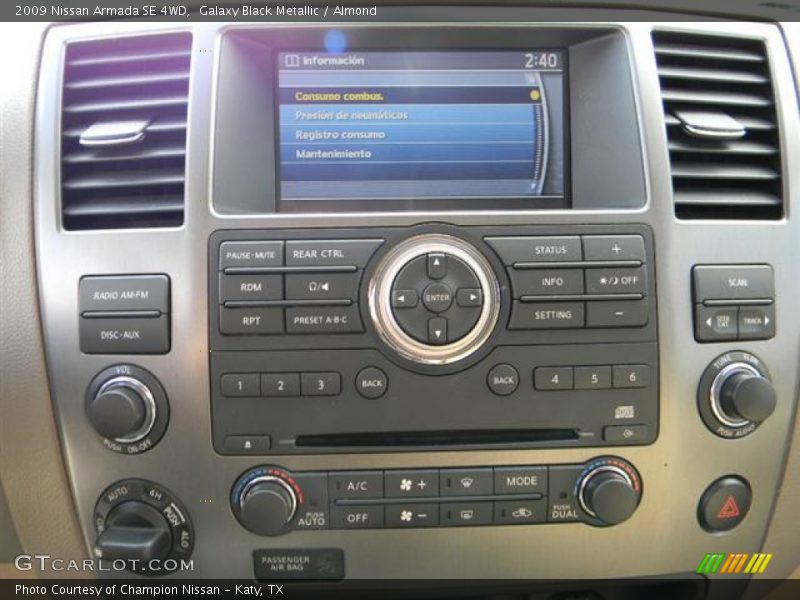 Galaxy Black Metallic / Almond 2009 Nissan Armada SE 4WD