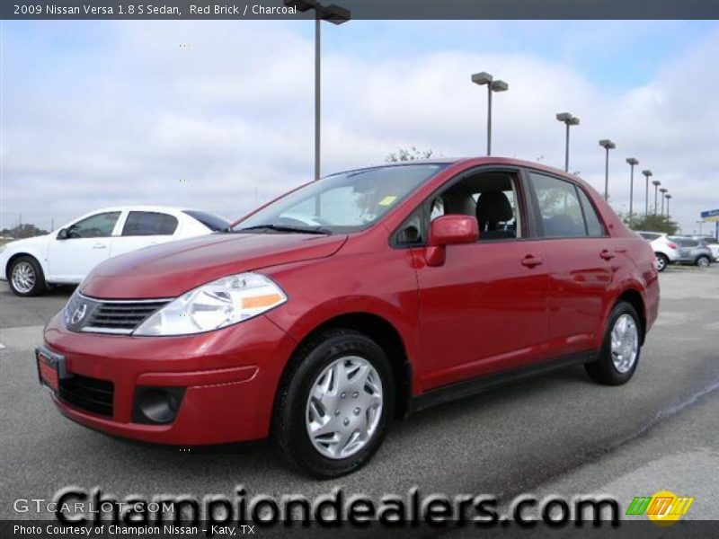 Red Brick / Charcoal 2009 Nissan Versa 1.8 S Sedan