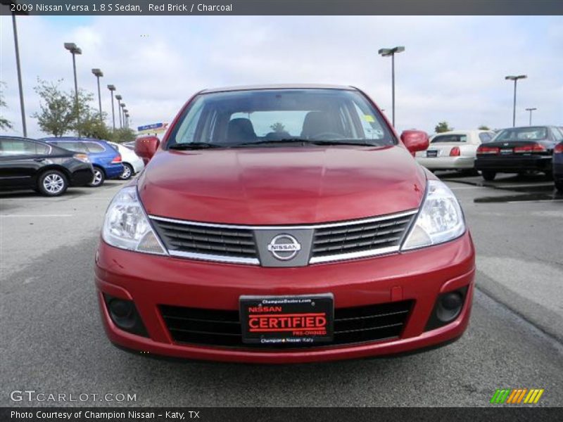 Red Brick / Charcoal 2009 Nissan Versa 1.8 S Sedan