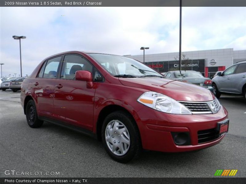 Red Brick / Charcoal 2009 Nissan Versa 1.8 S Sedan