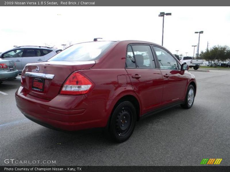 Red Brick / Charcoal 2009 Nissan Versa 1.8 S Sedan
