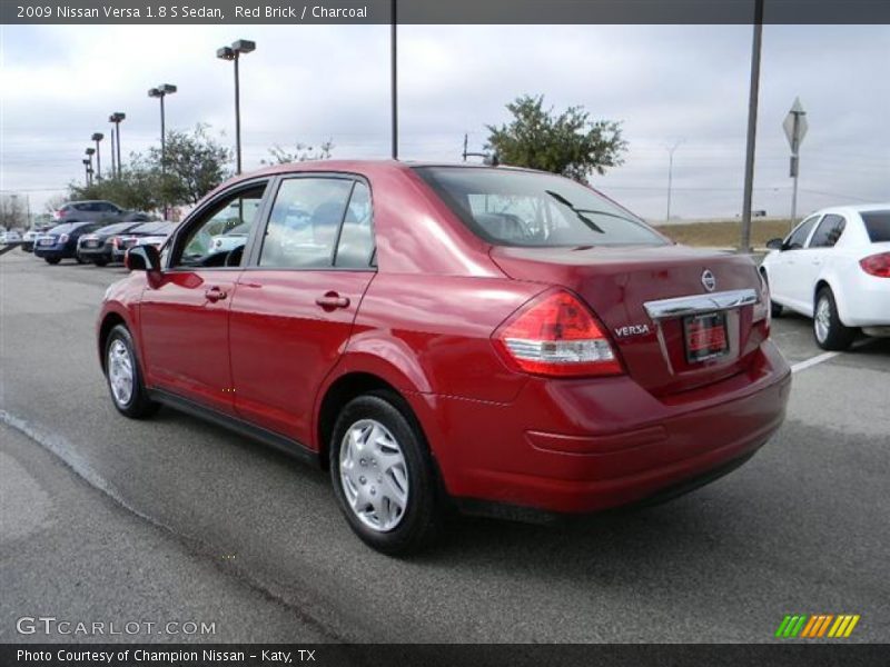 Red Brick / Charcoal 2009 Nissan Versa 1.8 S Sedan