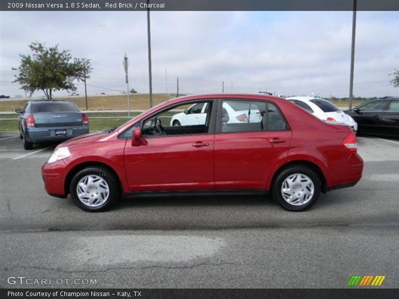 Red Brick / Charcoal 2009 Nissan Versa 1.8 S Sedan