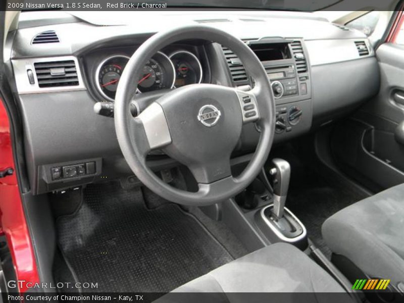 Red Brick / Charcoal 2009 Nissan Versa 1.8 S Sedan