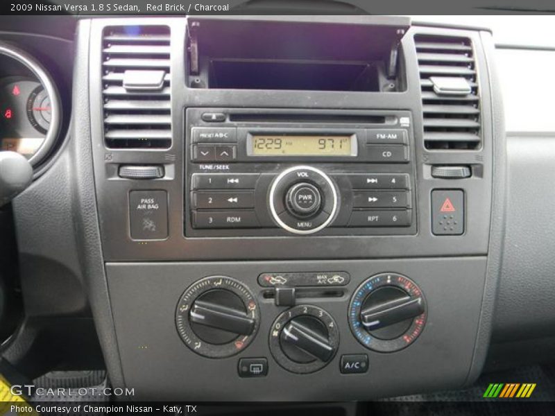 Red Brick / Charcoal 2009 Nissan Versa 1.8 S Sedan