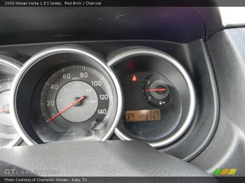 Red Brick / Charcoal 2009 Nissan Versa 1.8 S Sedan