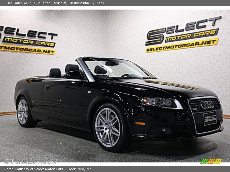 Brilliant Black / Black 2009 Audi A4 2.0T quattro Cabriolet