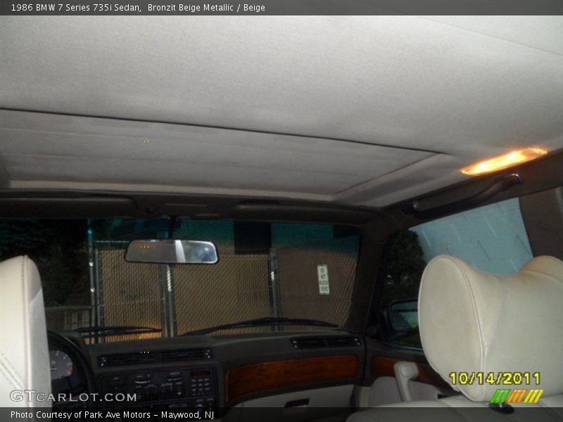 Bronzit Beige Metallic / Beige 1986 BMW 7 Series 735i Sedan
