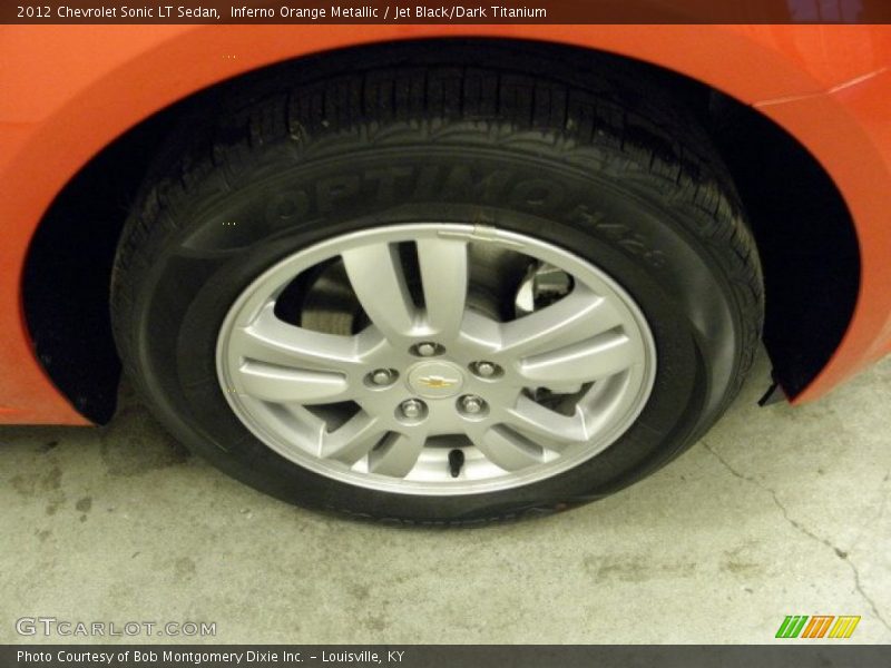Inferno Orange Metallic / Jet Black/Dark Titanium 2012 Chevrolet Sonic LT Sedan