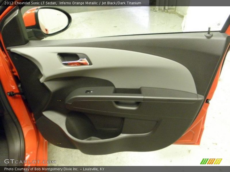 Inferno Orange Metallic / Jet Black/Dark Titanium 2012 Chevrolet Sonic LT Sedan