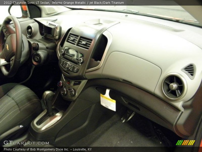 Inferno Orange Metallic / Jet Black/Dark Titanium 2012 Chevrolet Sonic LT Sedan