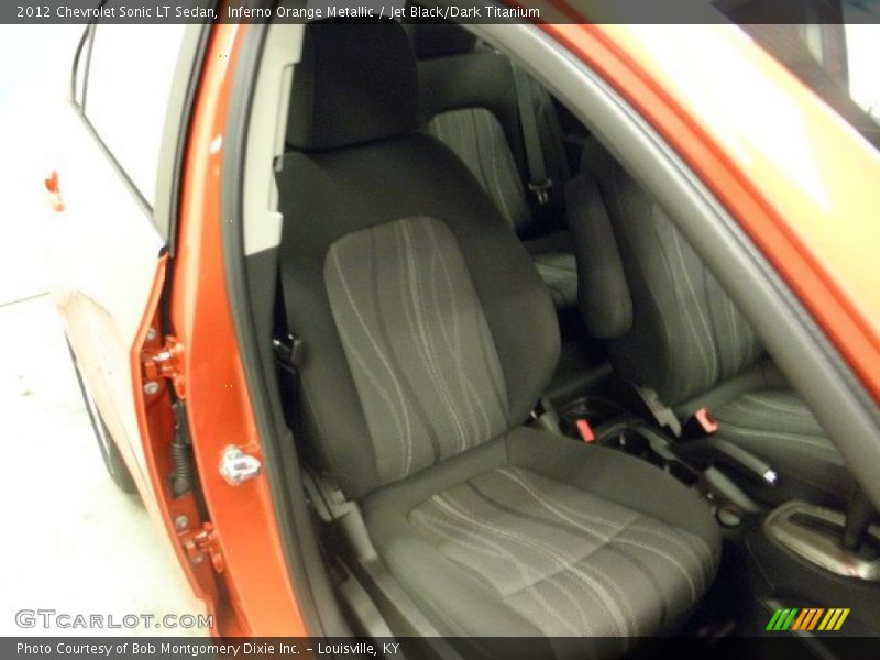 Inferno Orange Metallic / Jet Black/Dark Titanium 2012 Chevrolet Sonic LT Sedan