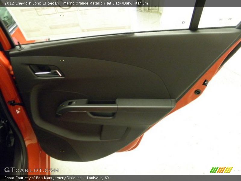 Inferno Orange Metallic / Jet Black/Dark Titanium 2012 Chevrolet Sonic LT Sedan