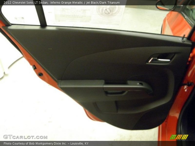 Inferno Orange Metallic / Jet Black/Dark Titanium 2012 Chevrolet Sonic LT Sedan
