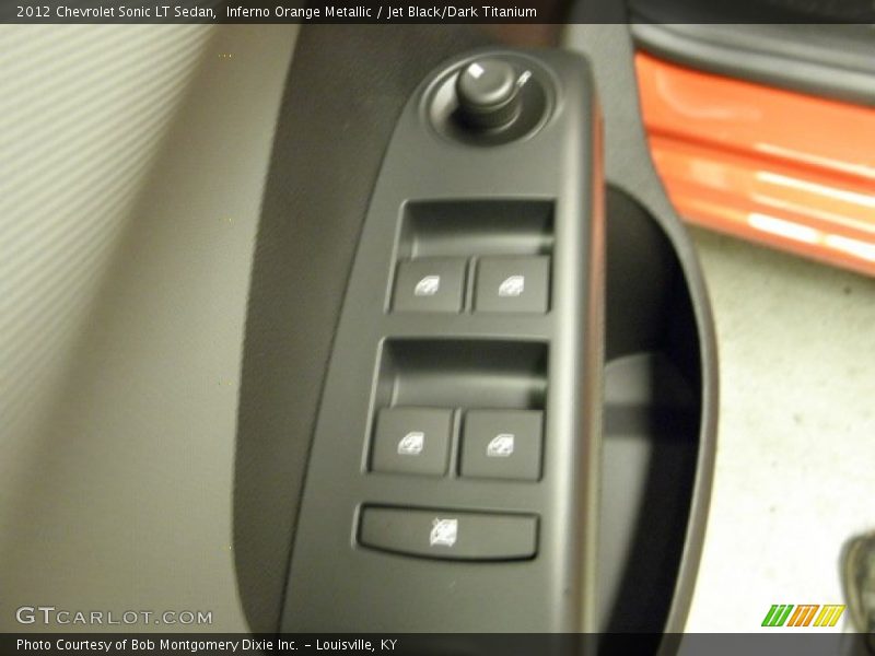Inferno Orange Metallic / Jet Black/Dark Titanium 2012 Chevrolet Sonic LT Sedan