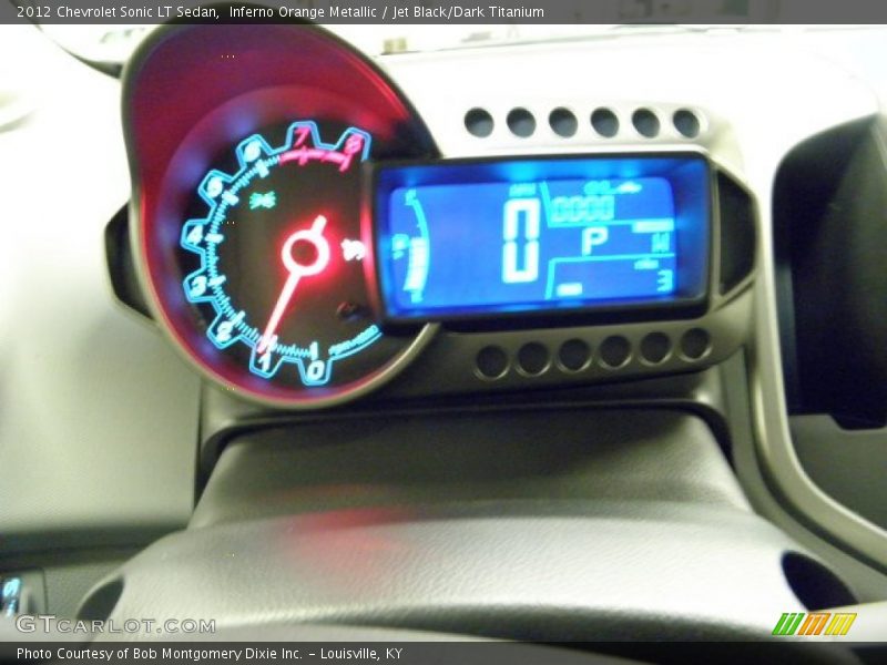 Inferno Orange Metallic / Jet Black/Dark Titanium 2012 Chevrolet Sonic LT Sedan