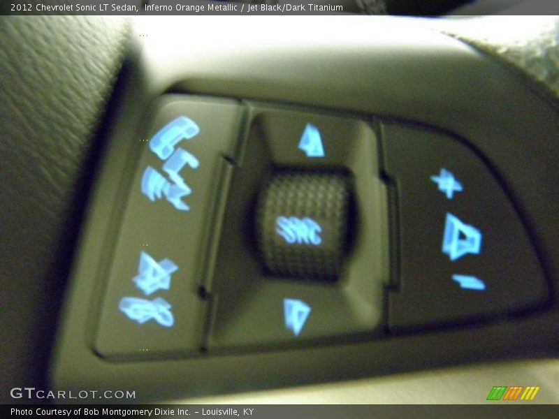 Inferno Orange Metallic / Jet Black/Dark Titanium 2012 Chevrolet Sonic LT Sedan