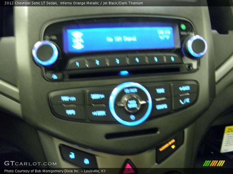 Inferno Orange Metallic / Jet Black/Dark Titanium 2012 Chevrolet Sonic LT Sedan