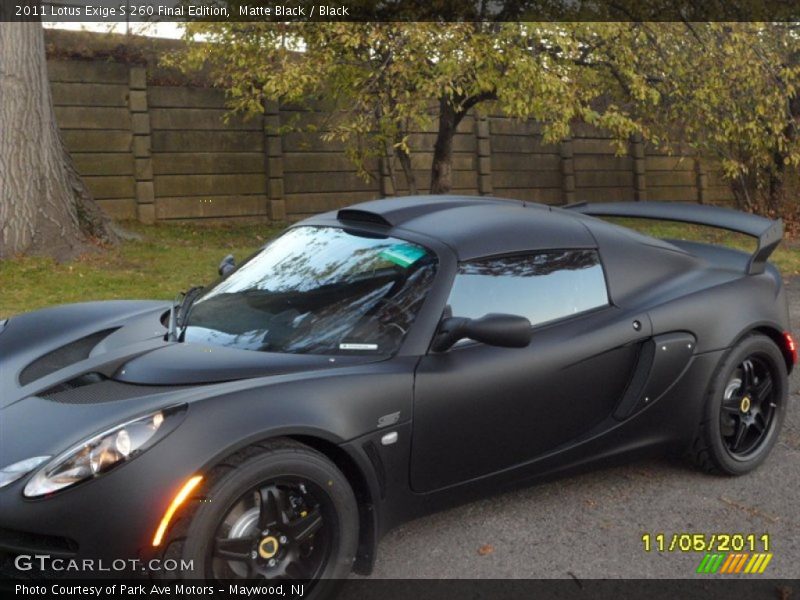 Matte Black / Black 2011 Lotus Exige S 260 Final Edition