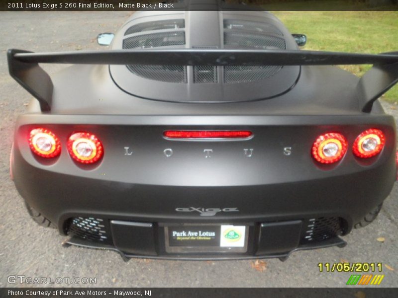 Matte Black / Black 2011 Lotus Exige S 260 Final Edition