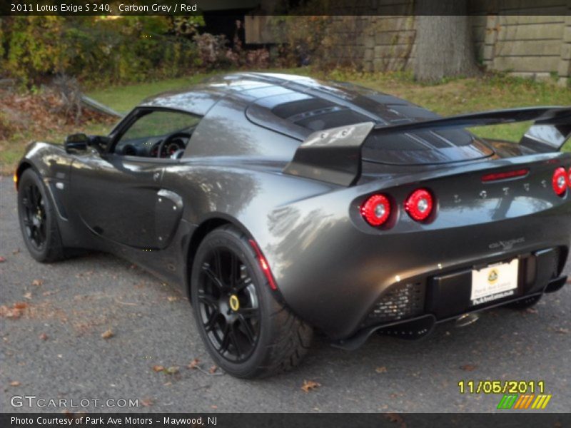 Carbon Grey / Red 2011 Lotus Exige S 240