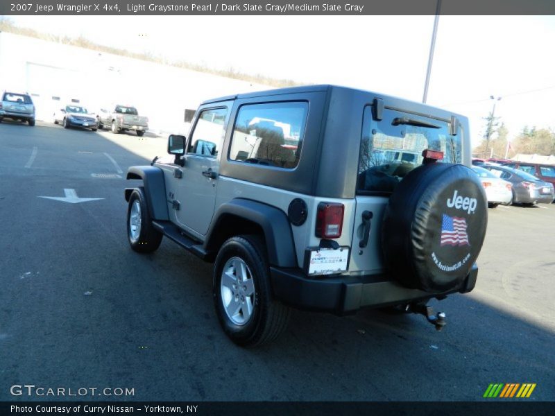 Light Graystone Pearl / Dark Slate Gray/Medium Slate Gray 2007 Jeep Wrangler X 4x4