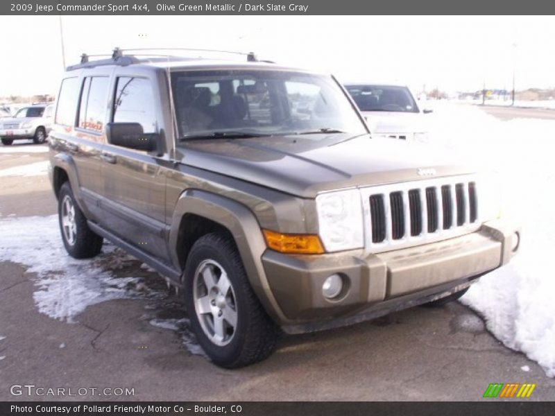 Olive Green Metallic / Dark Slate Gray 2009 Jeep Commander Sport 4x4