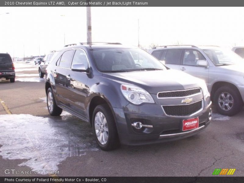 Cyber Gray Metallic / Jet Black/Light Titanium 2010 Chevrolet Equinox LTZ AWD
