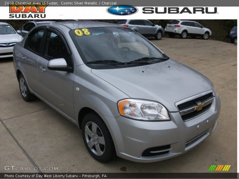 Cosmic Silver Metallic / Charcoal 2008 Chevrolet Aveo LS Sedan