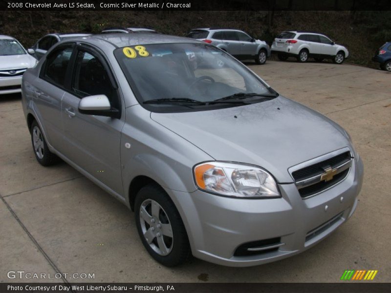 Cosmic Silver Metallic / Charcoal 2008 Chevrolet Aveo LS Sedan