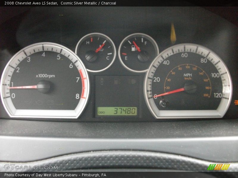 Cosmic Silver Metallic / Charcoal 2008 Chevrolet Aveo LS Sedan