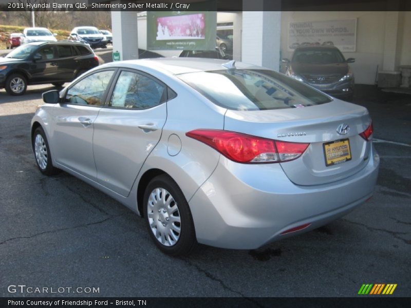 Shimmering Silver Metallic / Gray 2011 Hyundai Elantra GLS