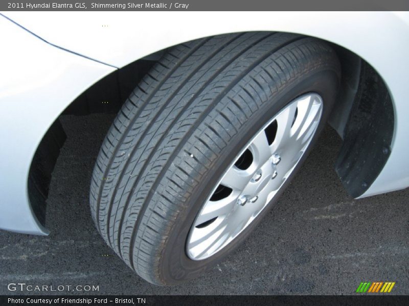 Shimmering Silver Metallic / Gray 2011 Hyundai Elantra GLS