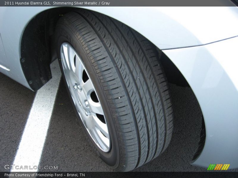 Shimmering Silver Metallic / Gray 2011 Hyundai Elantra GLS