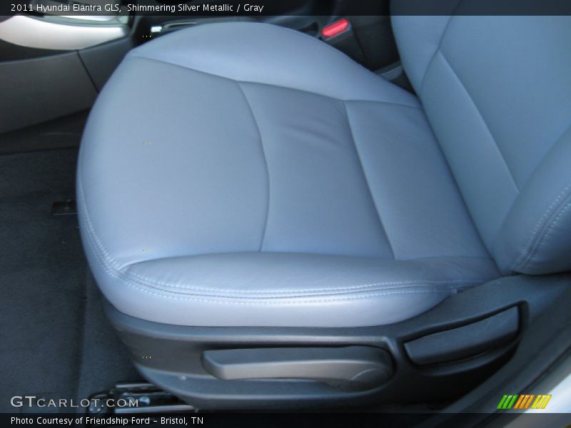 Shimmering Silver Metallic / Gray 2011 Hyundai Elantra GLS