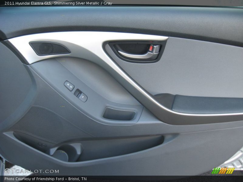Shimmering Silver Metallic / Gray 2011 Hyundai Elantra GLS
