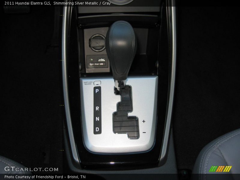Shimmering Silver Metallic / Gray 2011 Hyundai Elantra GLS