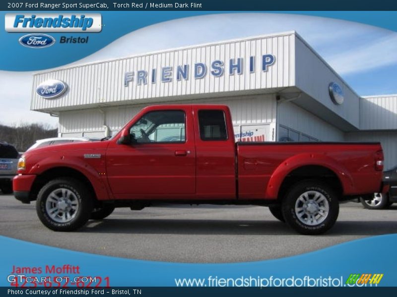 Torch Red / Medium Dark Flint 2007 Ford Ranger Sport SuperCab