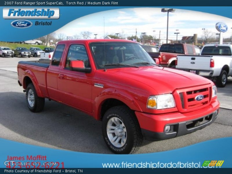 Torch Red / Medium Dark Flint 2007 Ford Ranger Sport SuperCab