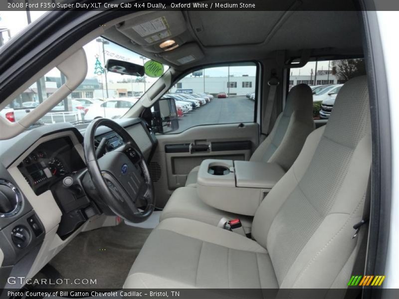 Oxford White / Medium Stone 2008 Ford F350 Super Duty XLT Crew Cab 4x4 Dually