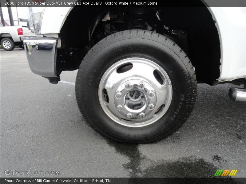 Oxford White / Medium Stone 2008 Ford F350 Super Duty XLT Crew Cab 4x4 Dually