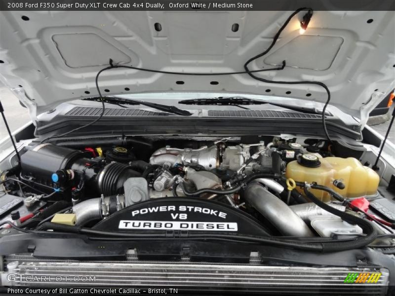 Oxford White / Medium Stone 2008 Ford F350 Super Duty XLT Crew Cab 4x4 Dually