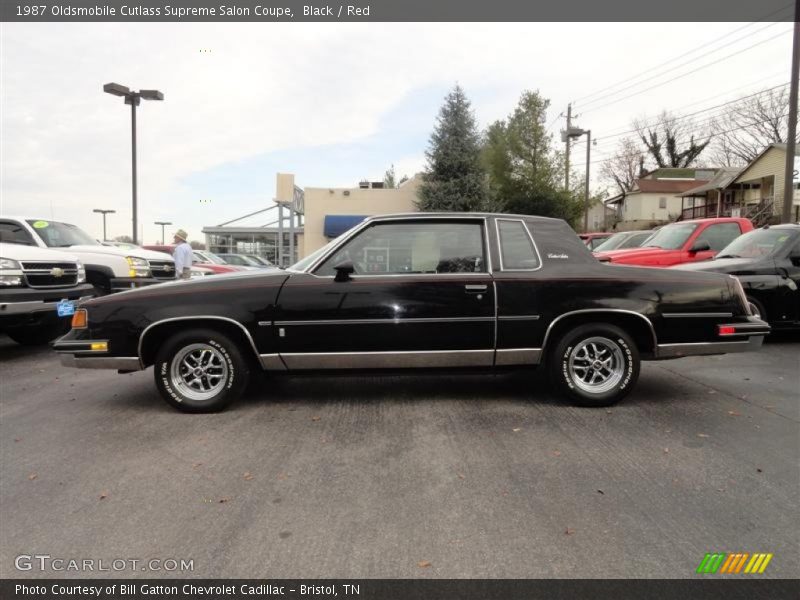 Black / Red 1987 Oldsmobile Cutlass Supreme Salon Coupe