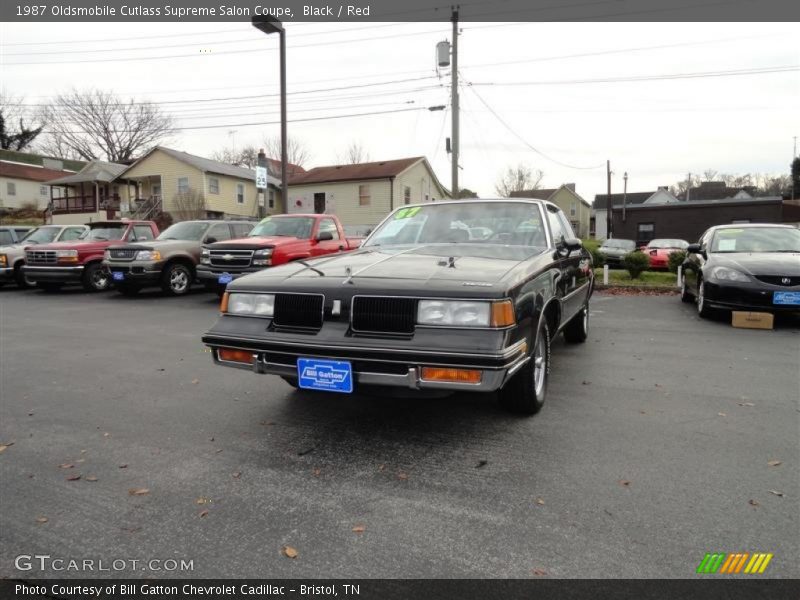 Black / Red 1987 Oldsmobile Cutlass Supreme Salon Coupe