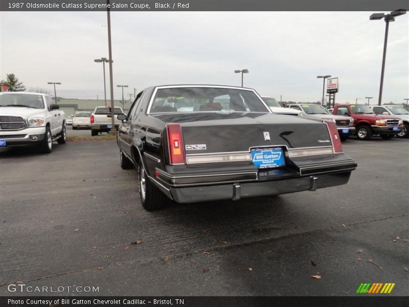 Black / Red 1987 Oldsmobile Cutlass Supreme Salon Coupe